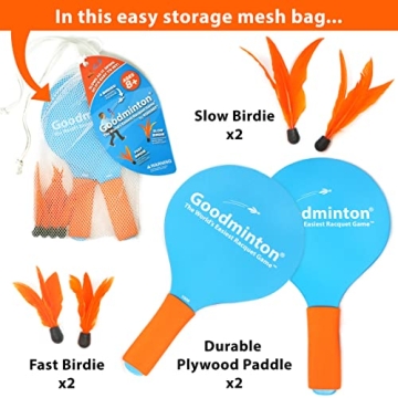Goodminton Indoor Outdoor Year-Round Fun Paddle Game Set