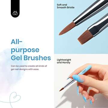 Beetles Summer Blooming Gel Nail Polish, 6 Colors White Hot Pink Green Blue Purple Blooming Gel Polish for Spreading Effect Marble Natural Stone Watercolor Floral Print with 2 Nail Art Brushes