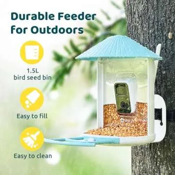 NETVUE Smart Bird Feeder with Camera Ideal for Bird Lovers