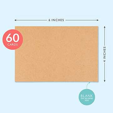 S&O 300gsm 4x6” Postcard Paper Cardstock (Both Sides Blank) For Art or Blank Note Slips for Mailin...