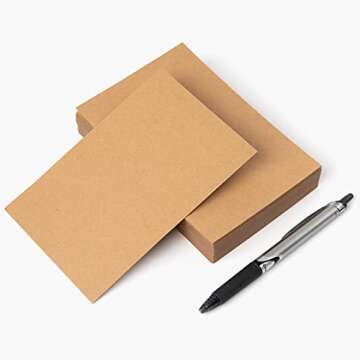 S&O 300gsm Blank Postcard Pack - 60 Kraft Cards