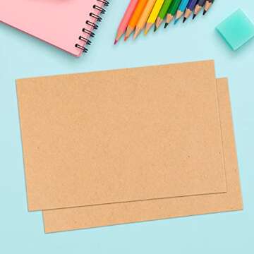 S&O 300gsm Blank Postcard Pack - 60 Kraft Cards