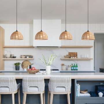 Gudicati Rattan Pendant Lights Set for Chic Home Decor