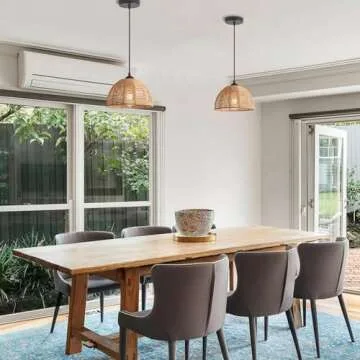 Gudicati Rattan Pendant Lights Set for Chic Home Decor