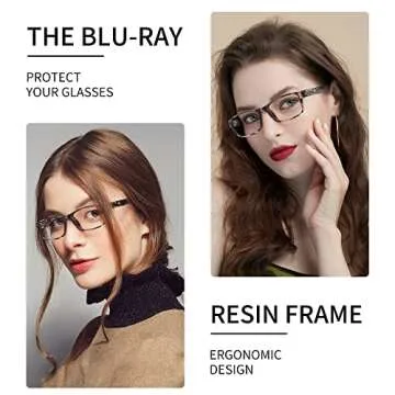 CICIMAX 5 Pairs Blue Light Blocking Reading Glasses