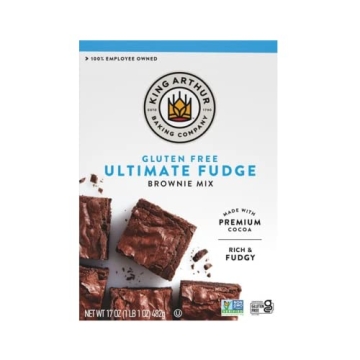 King Arthur Gluten Free Fudge Brownie Mix: Rich, Chocolatey Dessert for Celiac and Non-GMO Diets - C...
