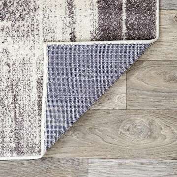 Rugshop Contemporary Modern Abstract Area Rug 5' x 7' Gold