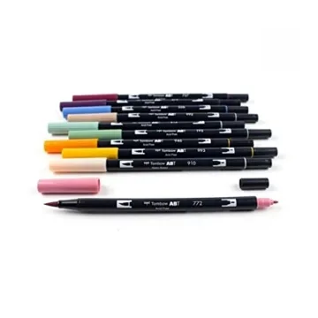 Tombow Dual Brush Pens - Colorful 10-Pack for All Ages
