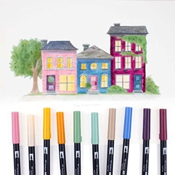 Tombow Dual Brush Pens - Colorful 10-Pack for All Ages