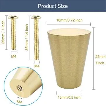 YEWLACA Brass Cabinet Knobs - Elegant & Easy to Install