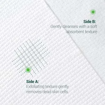 Nature's Purity Disposable Face Towel, Super Soft Face Clean Towels XL for Skincare and Makeup Removal, Biodegradable Face Washing Towels Face Drying Washcloth with Travel Pack 50ct+10ct