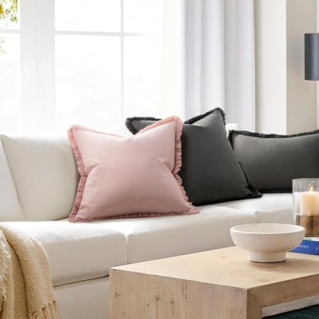 ZWJD Dusty Pink 20x20 Decorative Pillow Covers Set