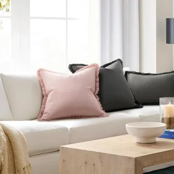 ZWJD Dusty Pink 20x20 Decorative Pillow Covers Set