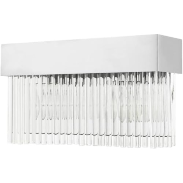 Livex 2 Light Polished Chrome Bath Vanity with Crystal Shade