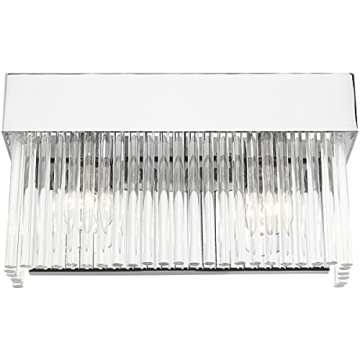 Livex 2 Light Polished Chrome Bath Vanity with Crystal Shade