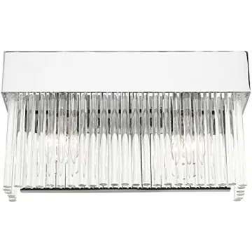 Livex 2 Light Polished Chrome Bath Vanity with Crystal Shade