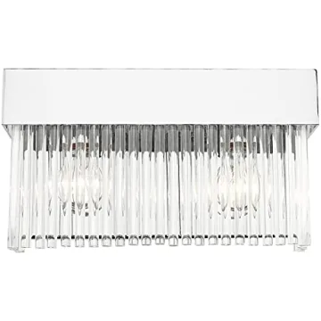 Livex 2 Light Polished Chrome Bath Vanity with Crystal Shade