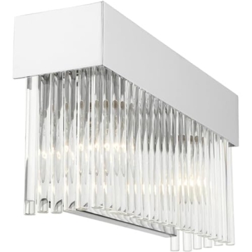 Livex 2 Light Polished Chrome Bath Vanity with Crystal Shade
