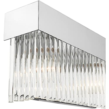 Livex 2 Light Polished Chrome Bath Vanity with Crystal Shade