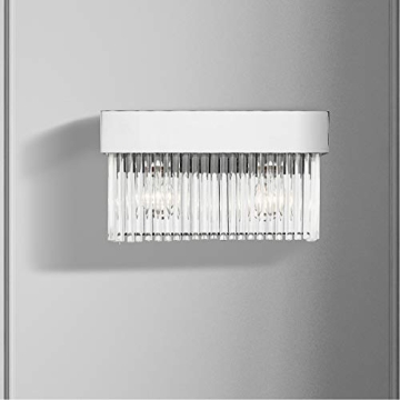 Livex 2 Light Polished Chrome Bath Vanity with Crystal Shade