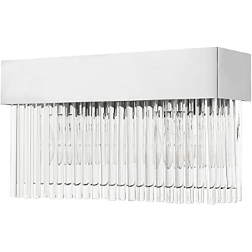 Livex 2 Light Polished Chrome Bath Vanity with Crystal Shade