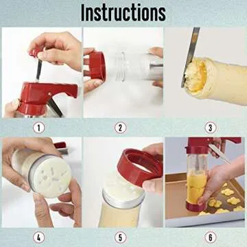 Versatile 45PCS Cookie Press Kit for Easy Baking and Decorating
