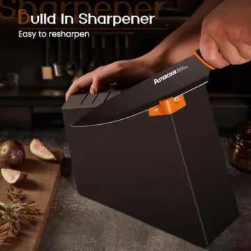 Astercook 15 Pcs Knife Set with Built-in Sharpener