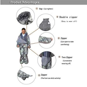 Mummy Humanoid Outdoor Camping Winter Indoor Outdoor Portable Ultralight Warm Adult Windproof Sleeping Bag