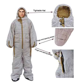 Mummy Humanoid Outdoor Camping Winter Indoor Outdoor Portable Ultralight Warm Adult Windproof Sleeping Bag