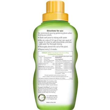 Espoma 8 Ounce Concentrated Organic Indoor Plant Food - Indoor Plant Fertilizer for Large & Small Pl...