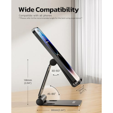 Adjustable Nulaxy Folding Phone Stand for All Devices