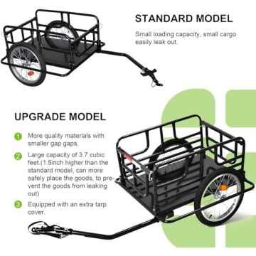 Evcitn 2023 Waterproof Foldable Bike Cargo Trailer 16'' Wheels