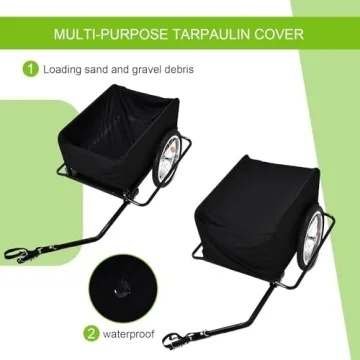 Evcitn 2023 Waterproof Foldable Bike Cargo Trailer 16'' Wheels