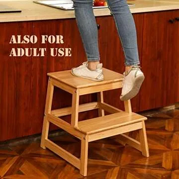 Kitchen Step Stool for Toddlers, Montessori Kids Learning Stool,Baby Standing Tower for Counter,Children Standing Helper (Natural)