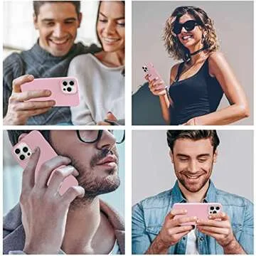 Amytor Designed for iPhone 14 Pro Max Case, Silicone Ultra Slim Shockproof Phone Case with Soft Anti-Scratch Microfiber Lining, [Enhanced Camera Protection] 6.7 inch (Pink)