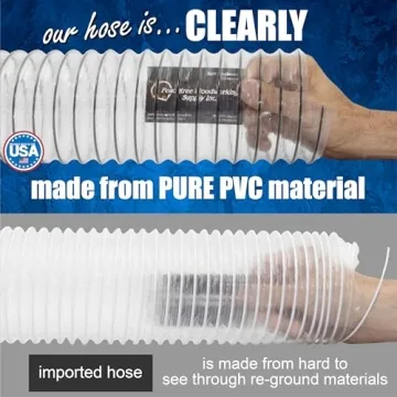 Heavy Duty Clear PVC Dust Collection Hose 10FT Flex