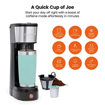 Chefman Portable Coffee Maker for K-Cup & Ground Coffee