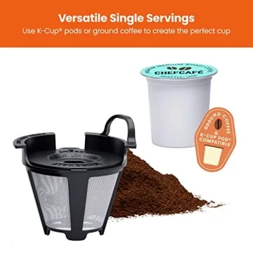 Chefman Portable Coffee Maker for K-Cup & Ground Coffee