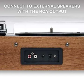 Victrola Eastwood II Record Player, Oak Finish Turntable with Speakers, Bluetooth 5.1 and Vinyl Stream Technology, Vintage Style 3-Speed Vinyl Player, Audio Technica AT-3600LA Cartridge