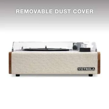 Victrola Eastwood II Record Player, Oak Finish Turntable with Speakers, Bluetooth 5.1 and Vinyl Stream Technology, Vintage Style 3-Speed Vinyl Player, Audio Technica AT-3600LA Cartridge