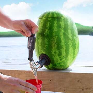 Final Touch Watermelon Keg Tapping Kit - Turn Watermelons & Pumpkins into Drink Dispensers with Shan...