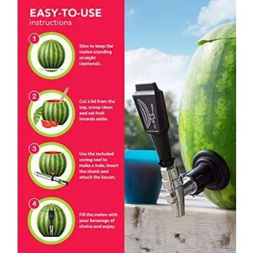 Final Touch Watermelon Keg Kit for Unique Party Drinks