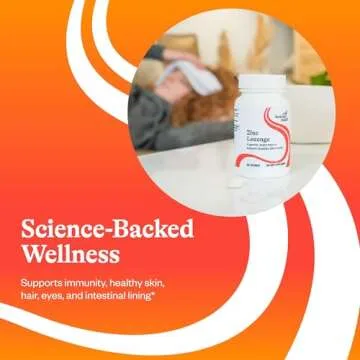 Seeking Health Zinc Lozenges - Immune, Skin, & Respiratory Health Support - Chelated Zinc Supplement to Support Healthy Skin, Hair & Eyes - 15 mg, 60 Lozenges