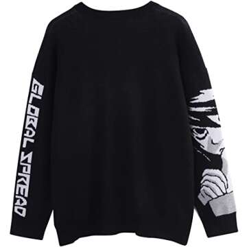 Maener Men's Death Note Sweater Misa Amane Knit Pullover Top for Women Unisex