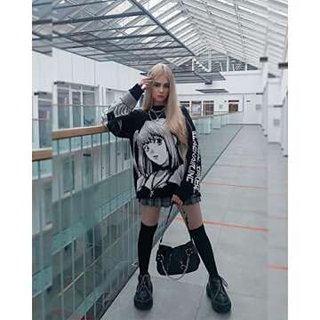 Maener Men's Death Note Sweater Misa Amane Knit Pullover Top for Women Unisex