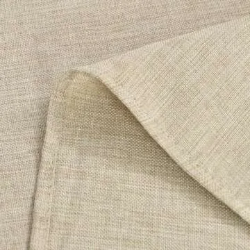 Hiasan 2 Pack Faux Linen Rectangle Tablecloth - Wrinkle and Stain Resistant Washable Table Cloth for Kitchen Dining Room Holiday Table Cover for Party Dinner, Beige, 60 x 102 Inch
