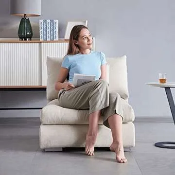 VALYOU Mario CAPASA Soft Design Feathers Chair Beige