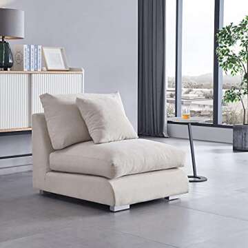 VALYOU Mario CAPASA Soft Design Feathers Chair Beige