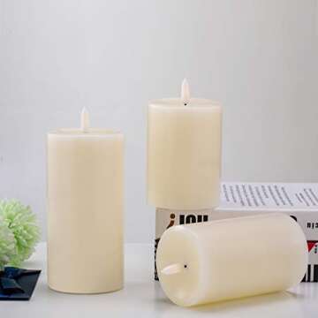 UNIVELA Real Wax Flameless Candles Set with Remote