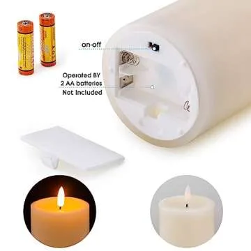 UNIVELA Real Wax Flameless Candles Set with Remote